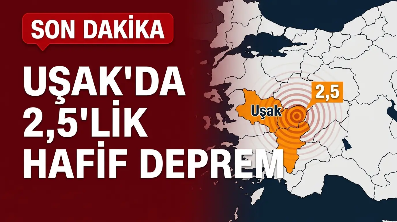 Uşak Deprem Haberi: Emet Merkezli 2.5 Büyüklüğünde Sarsıntı Kaydedildi
