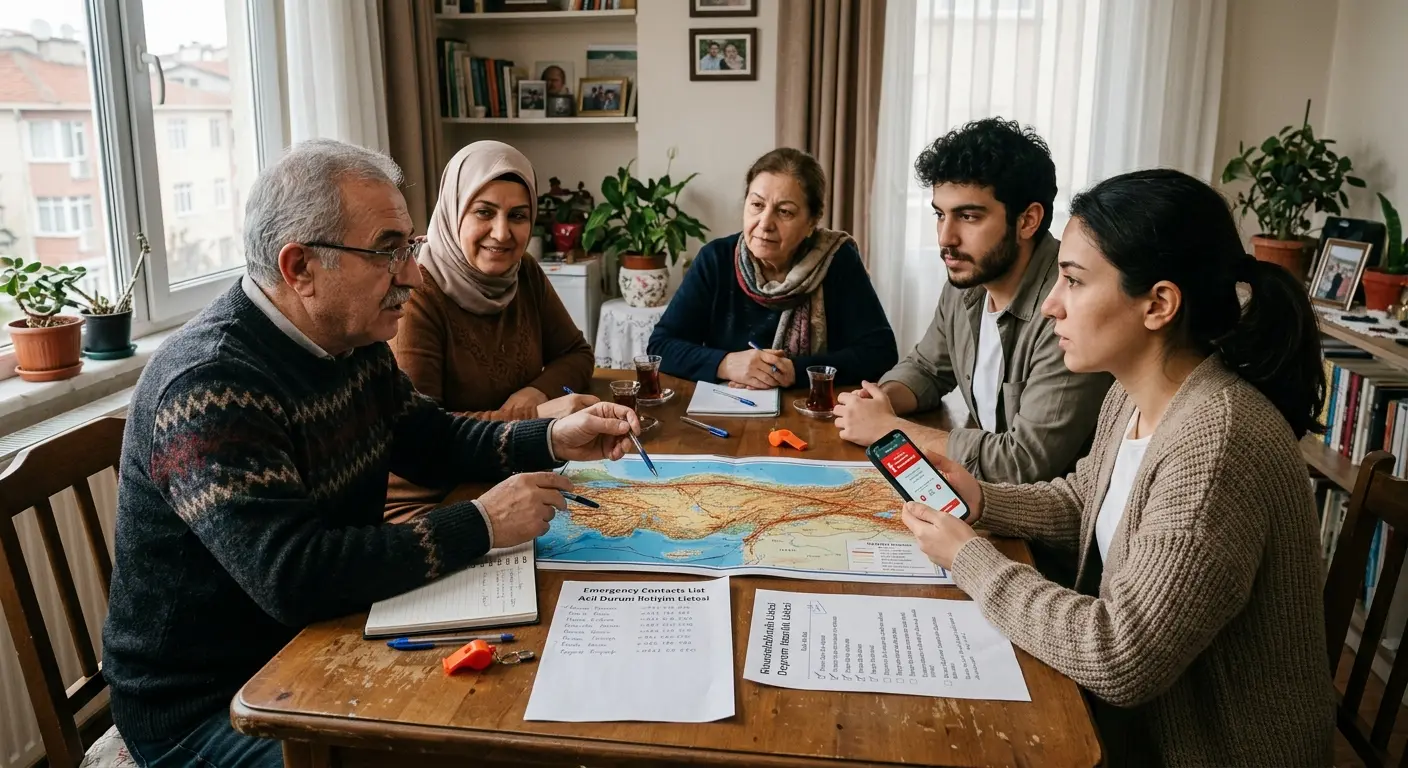 Aile deprem güvenlik planı