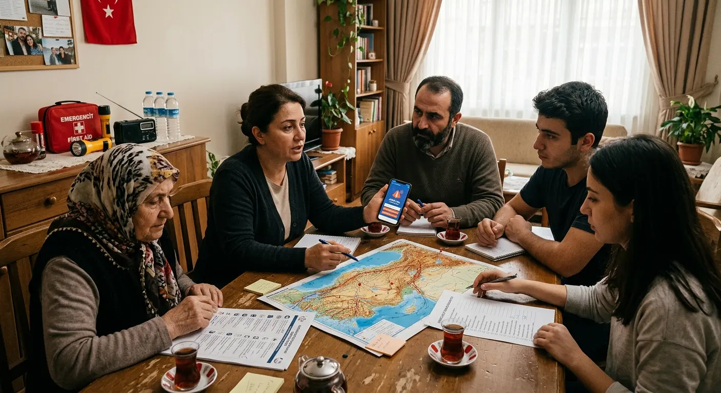 Aile deprem güvenlik planı