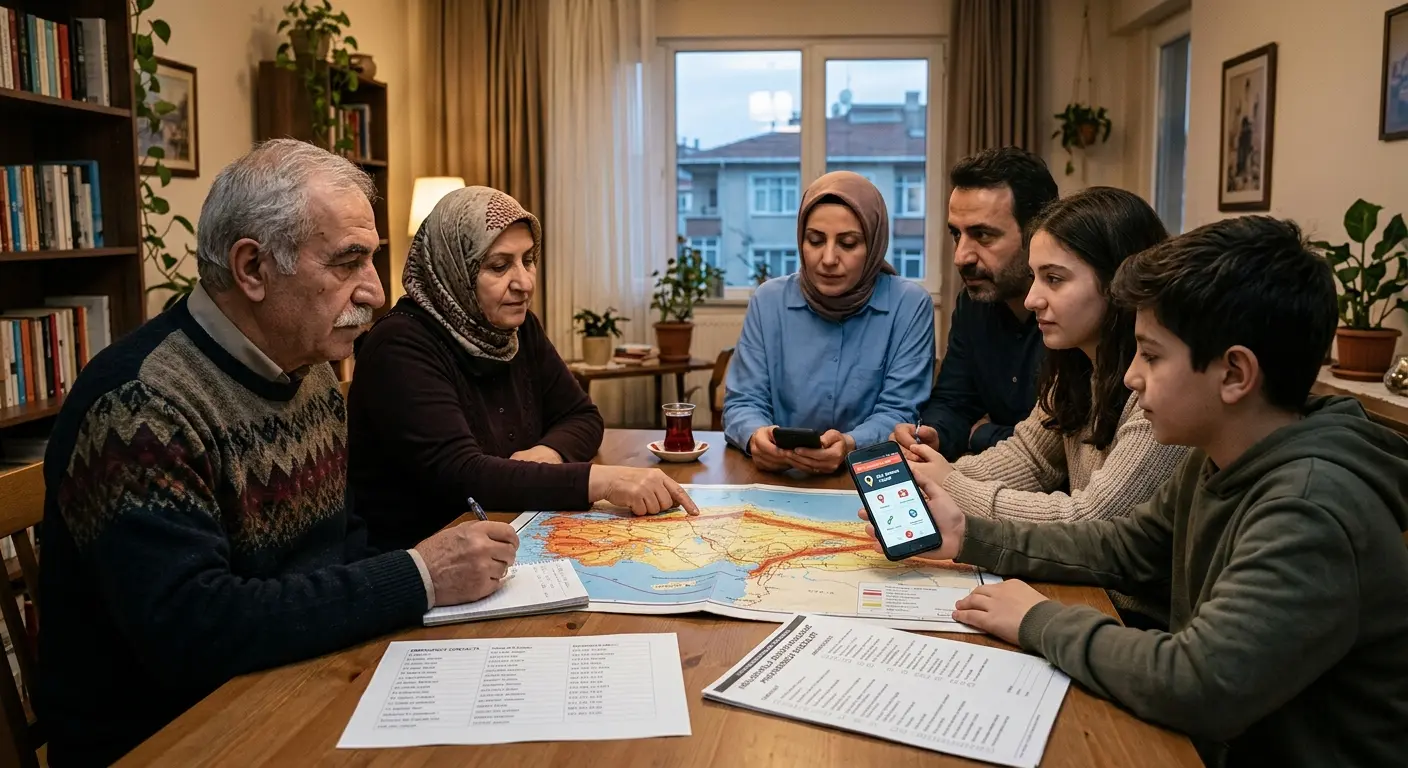 Aile deprem güvenlik planı