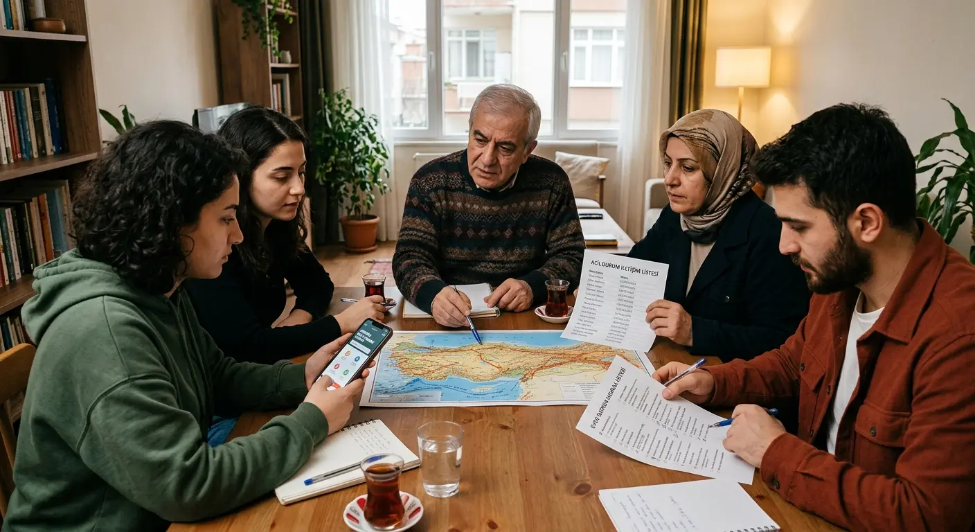 Aile deprem güvenlik planı