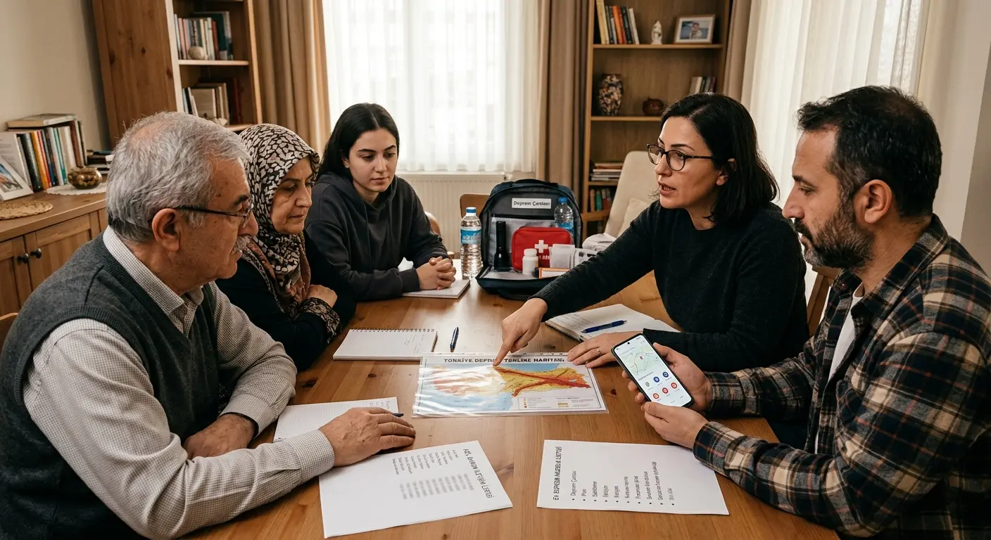 Aile deprem güvenlik planı