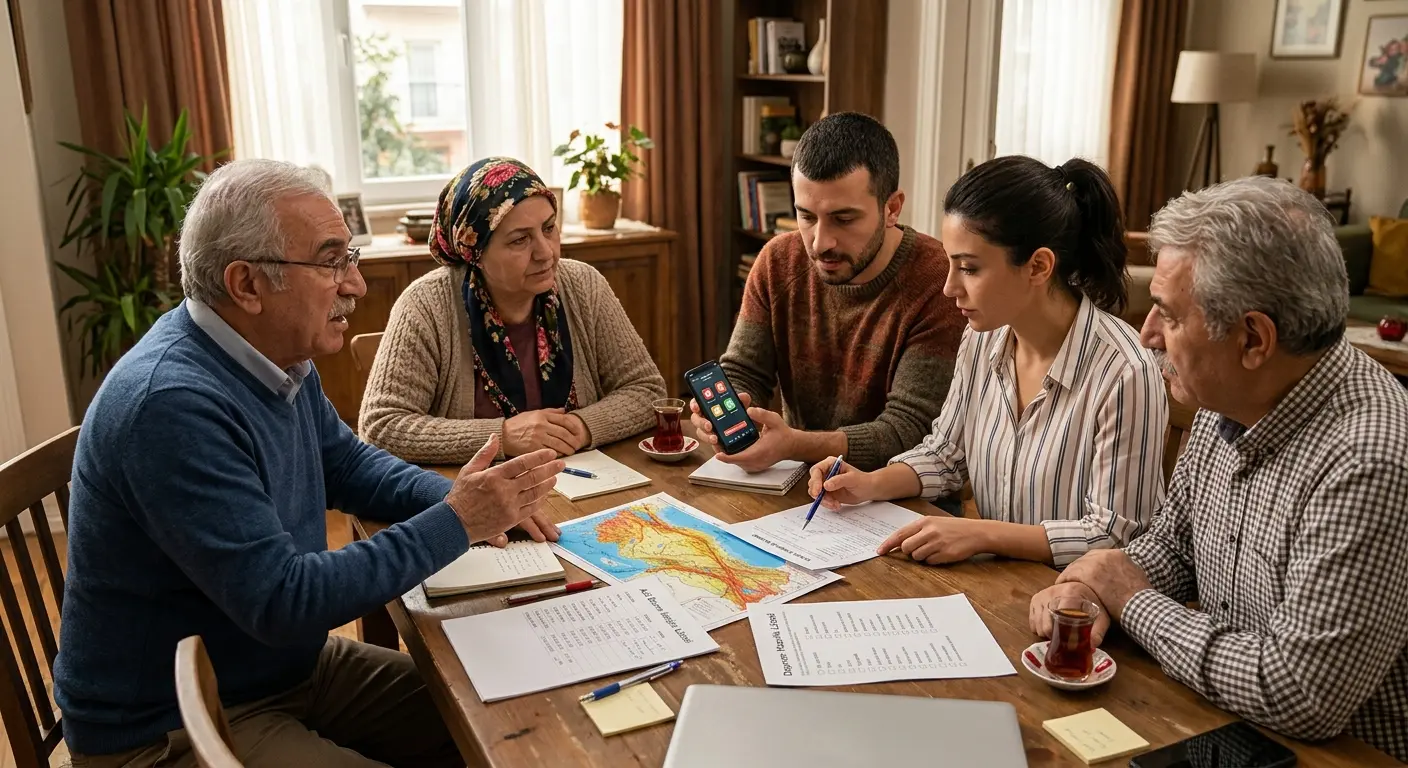 Aile deprem güvenlik planı