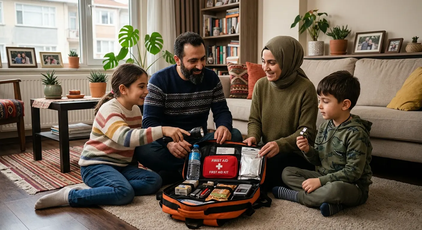Depreme hazırlık çantası ve acil durum malzemeleri