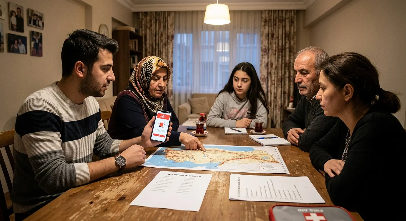 Aile deprem güvenlik planı