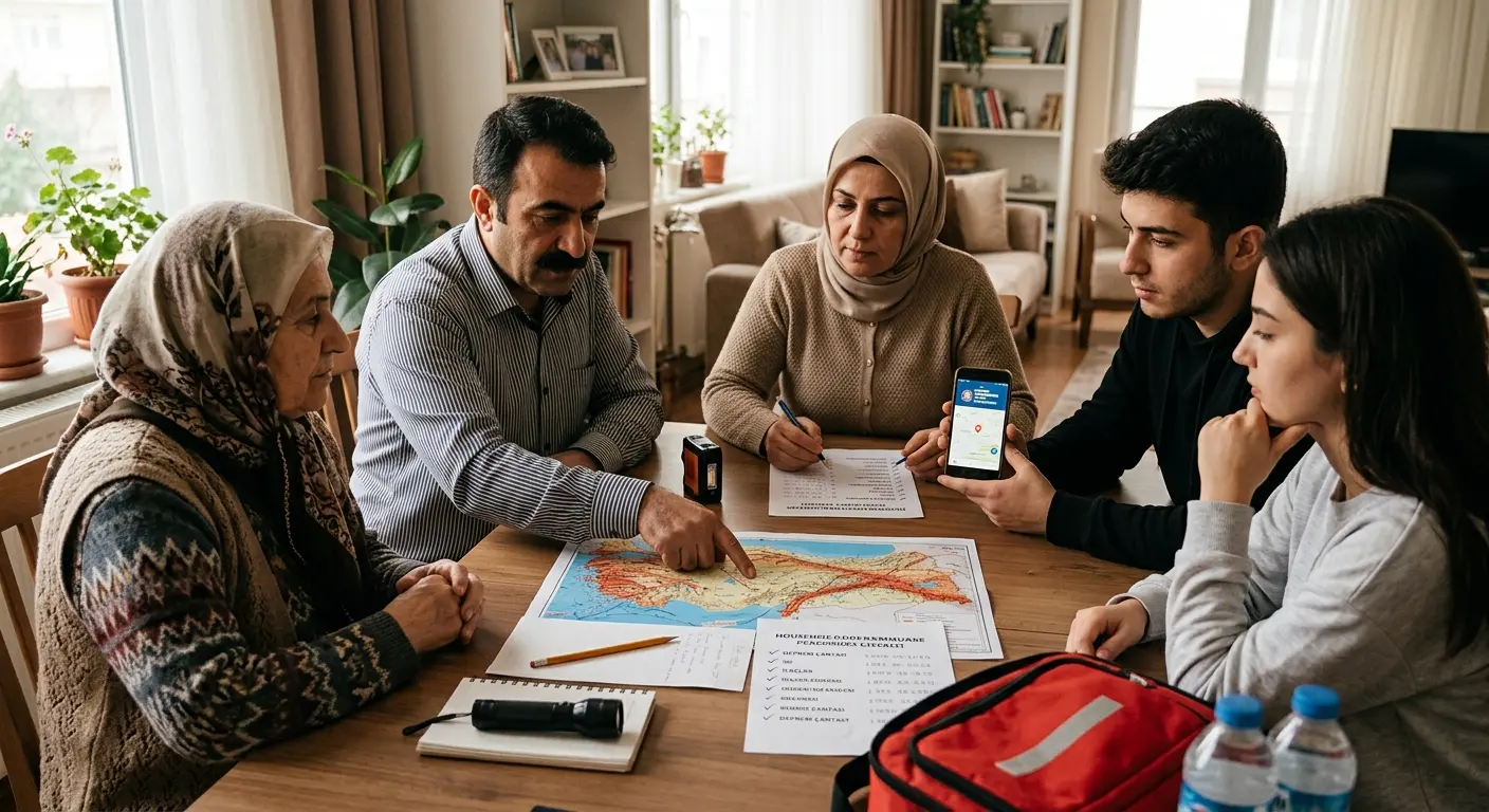 Aile deprem güvenlik planı
