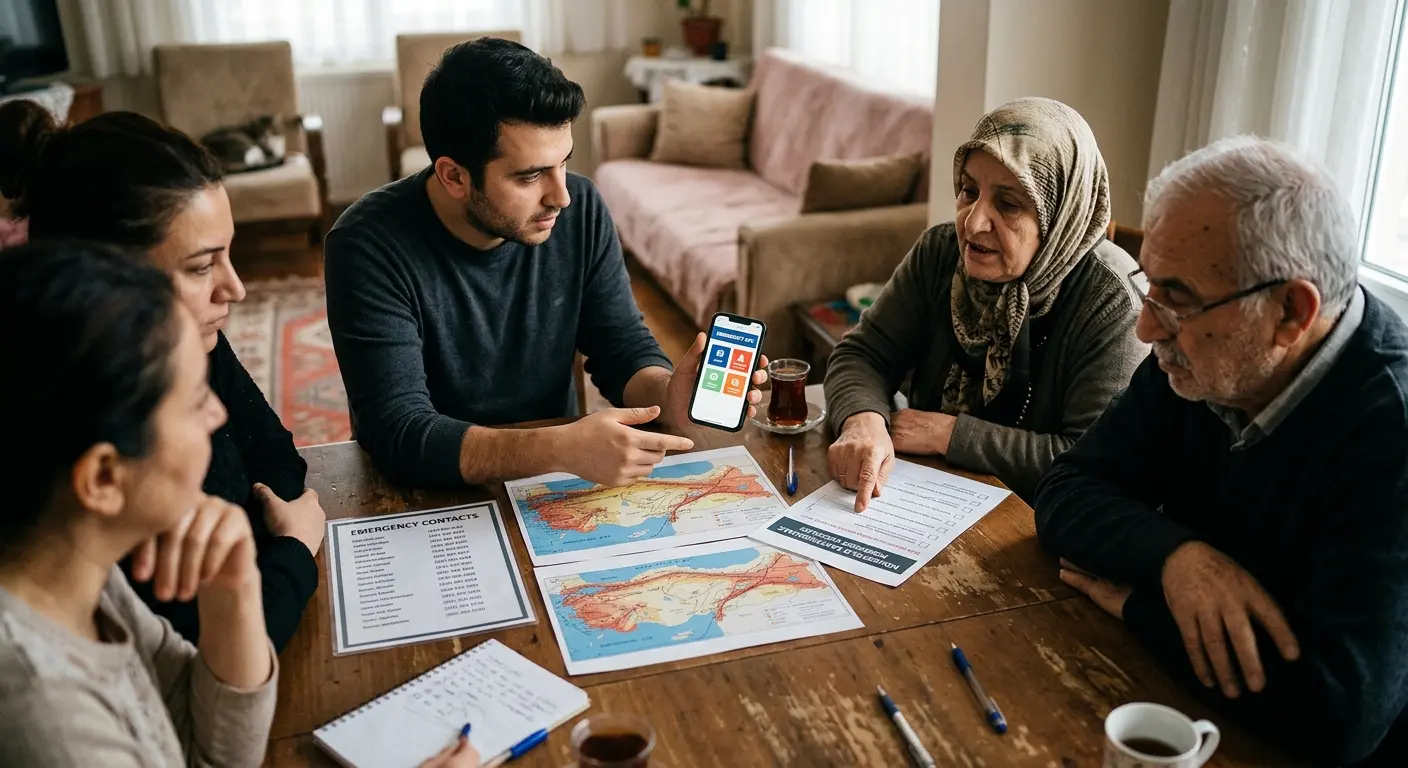 Aile deprem güvenlik planı