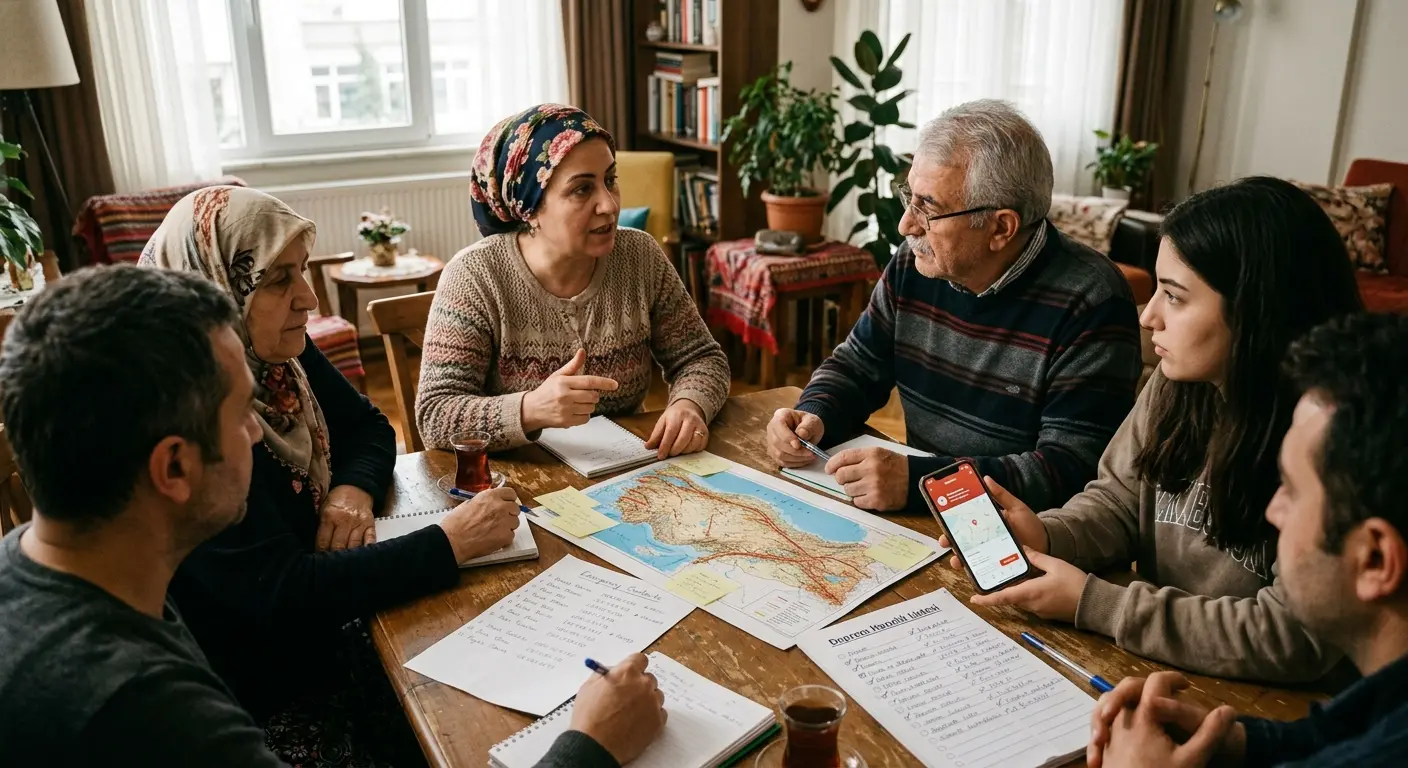 Aile deprem güvenlik planı