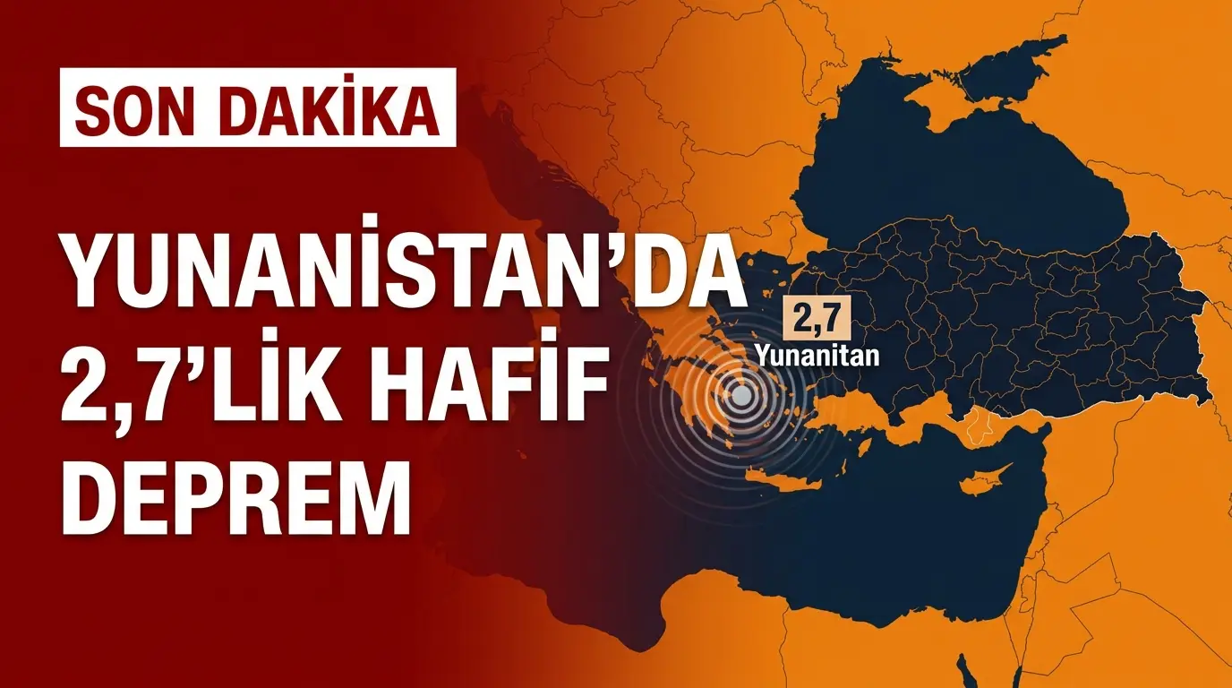 Ege Denizi Yunanistan Açıklarında 2.7 Büyüklüğünde Deprem Gerçekleşti