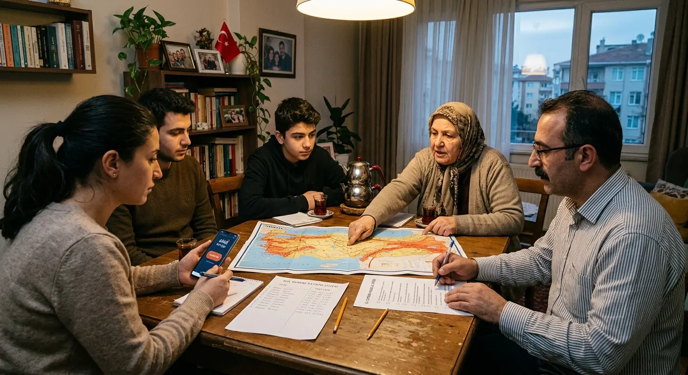 Aile deprem güvenlik planı