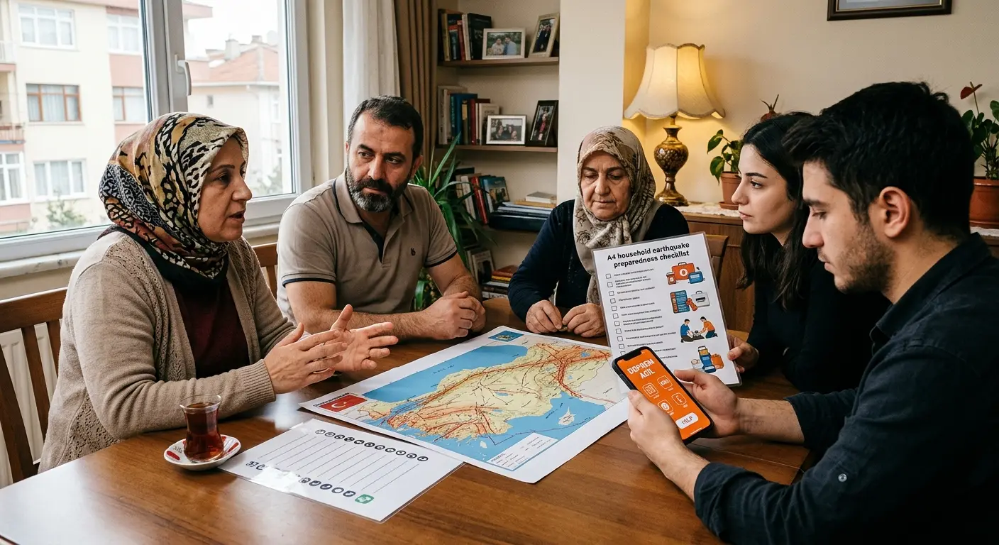 Aile deprem güvenlik planı