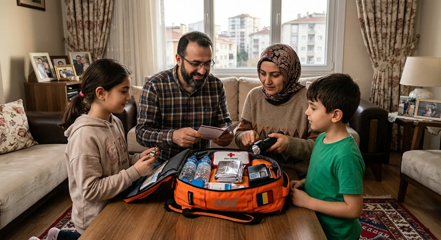 Depreme hazırlık çantası ve acil durum malzemeleri
