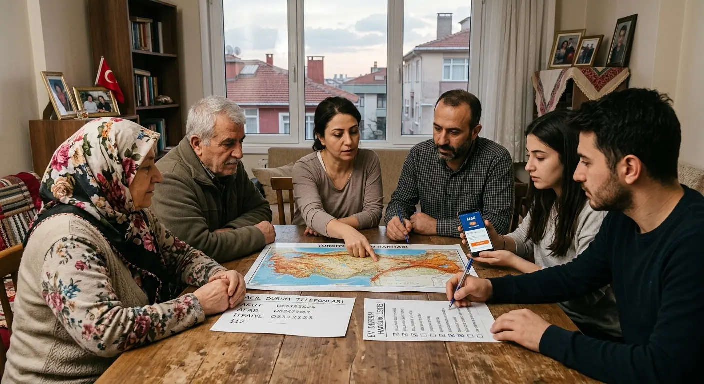Aile deprem güvenlik planı