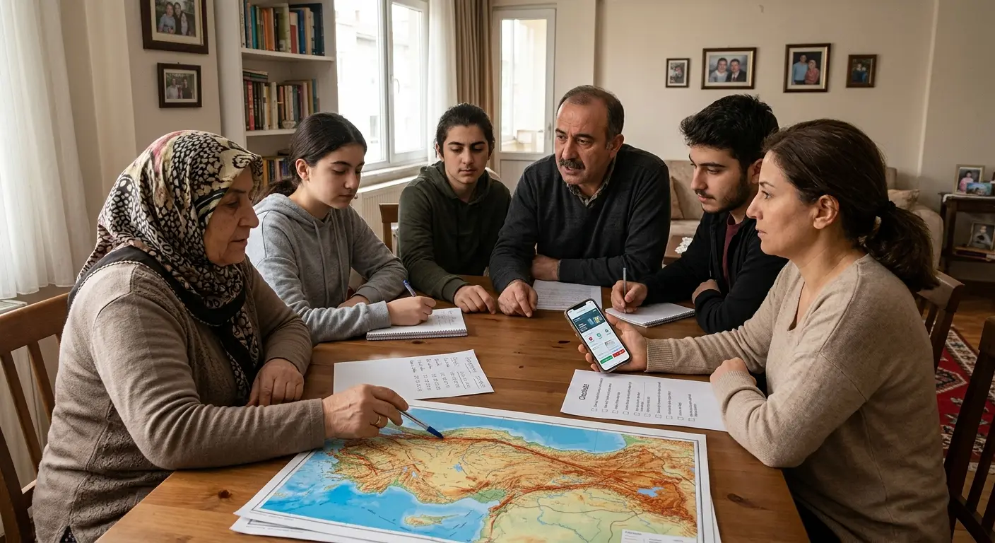 Aile deprem güvenlik planı