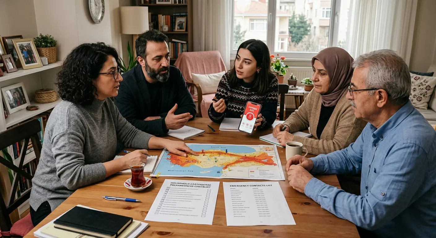 Aile deprem güvenlik planı