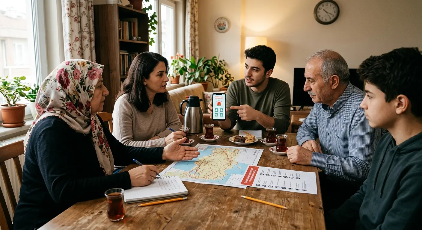 Aile deprem güvenlik planı
