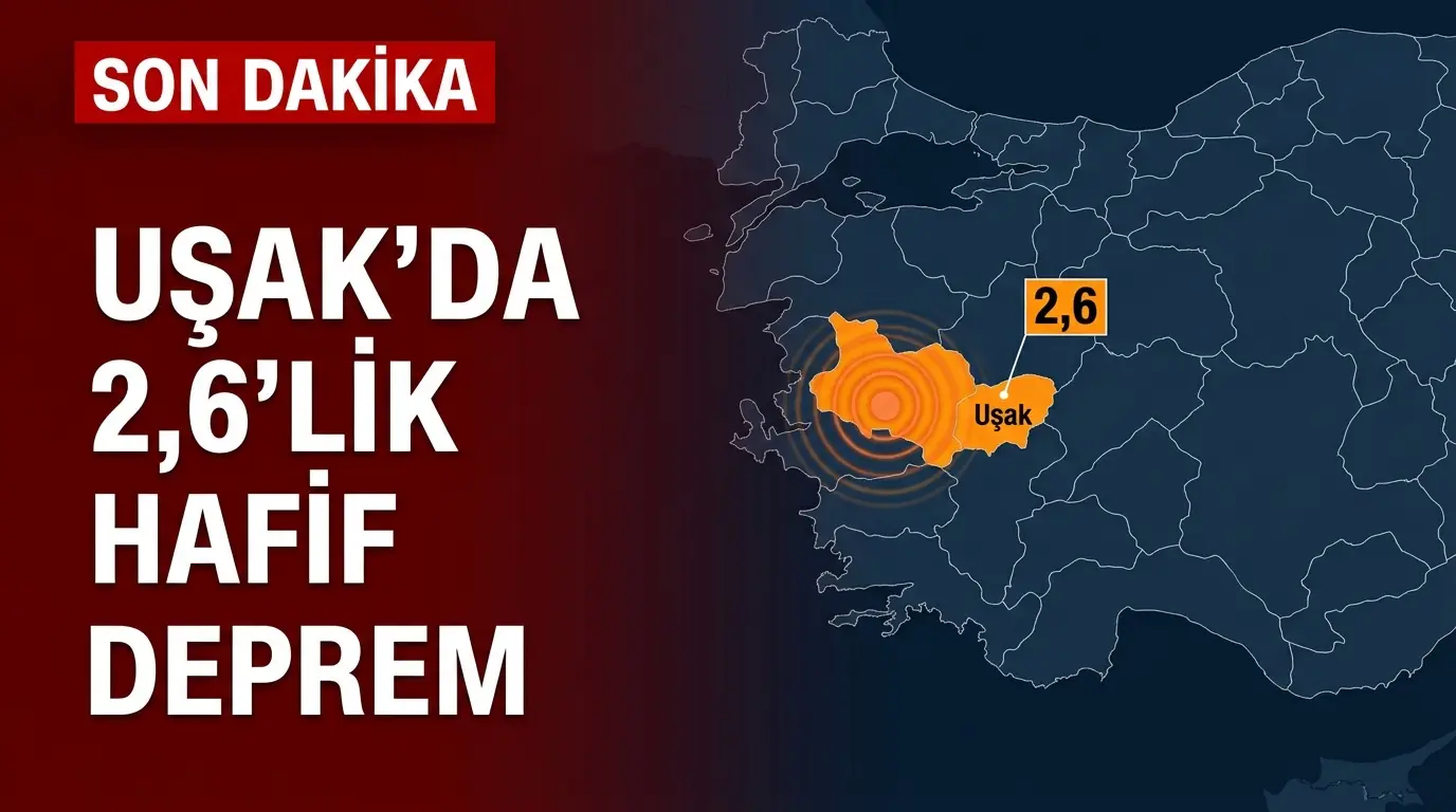 Uşak Deprem Haberi: Simav Merkezli 2.6 Büyüklüğünde Sarsıntı