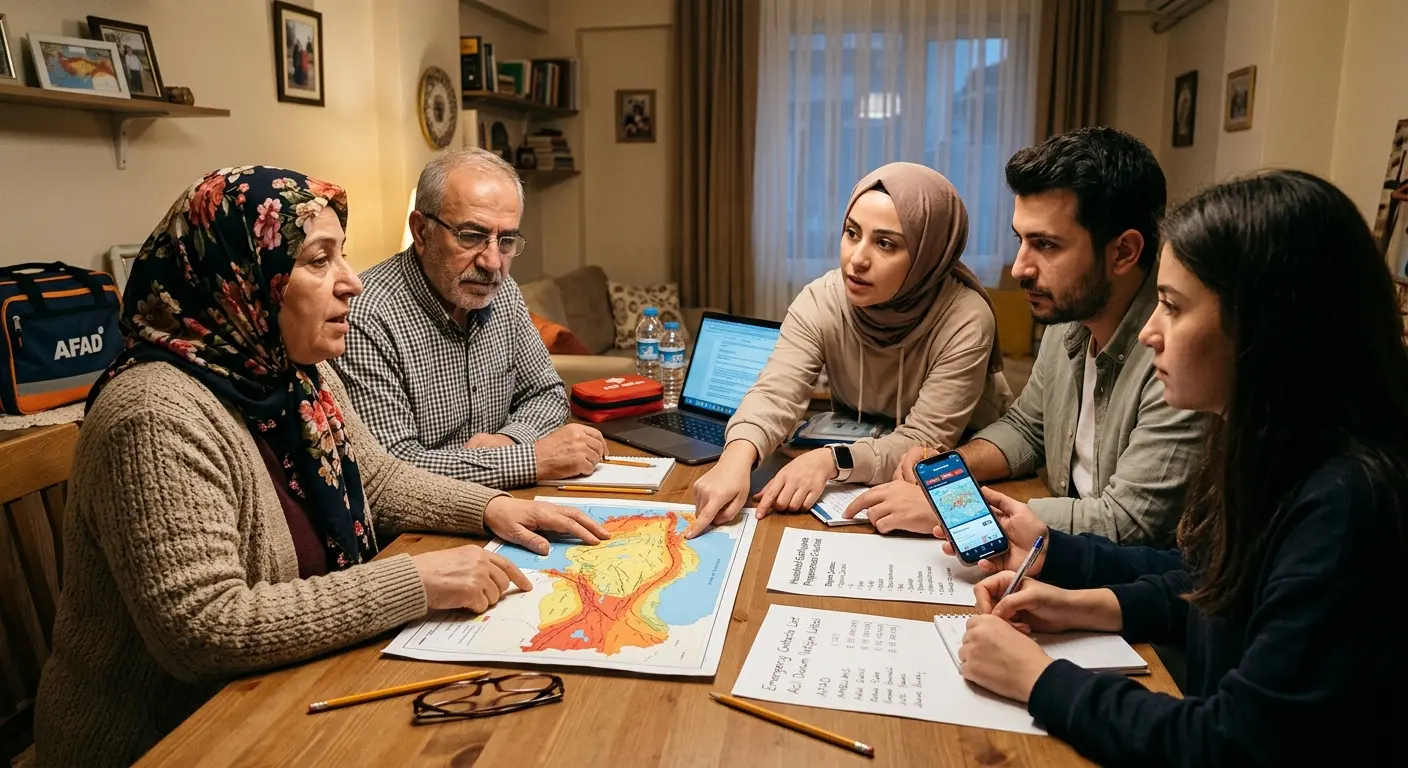 Aile deprem güvenlik planı