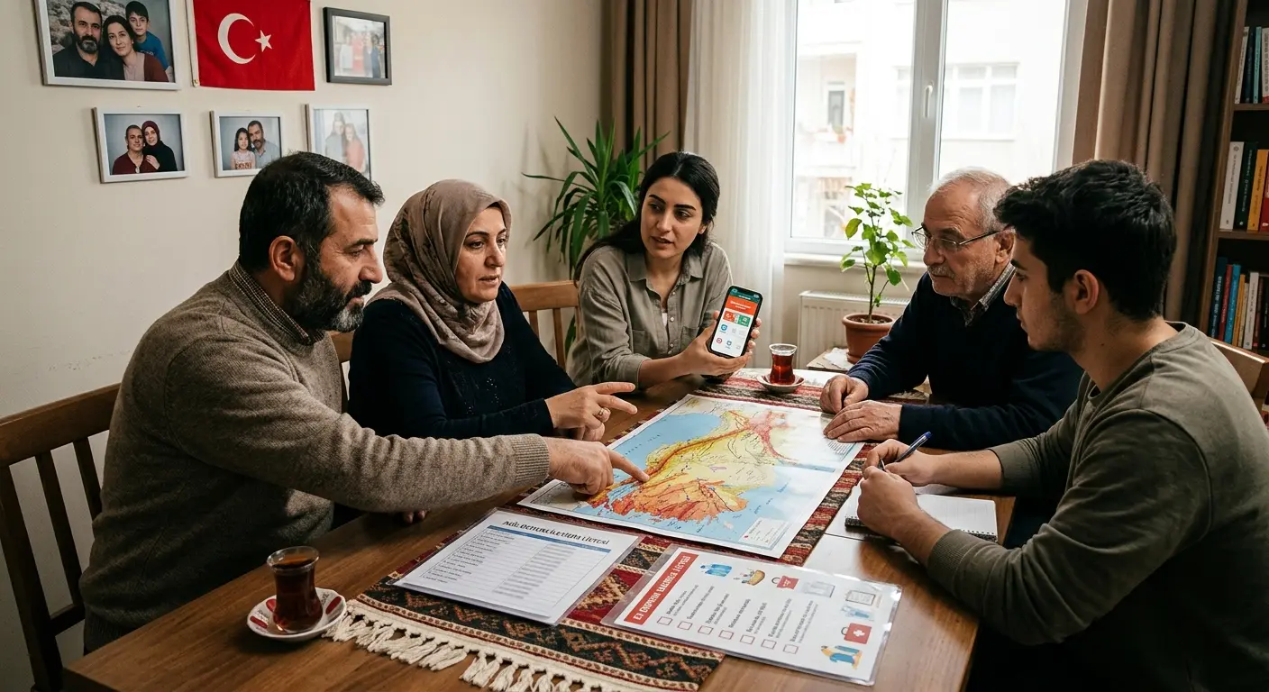 Aile deprem güvenlik planı