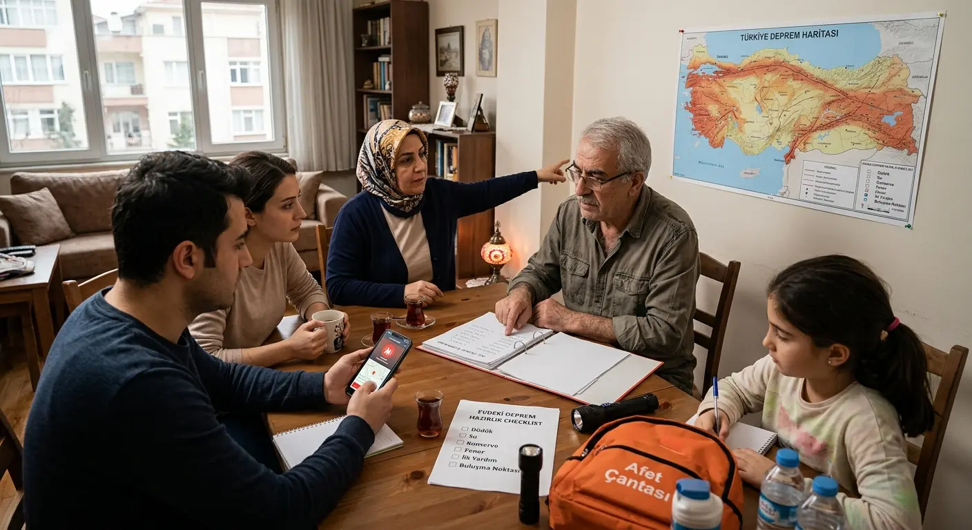 Aile deprem güvenlik planı