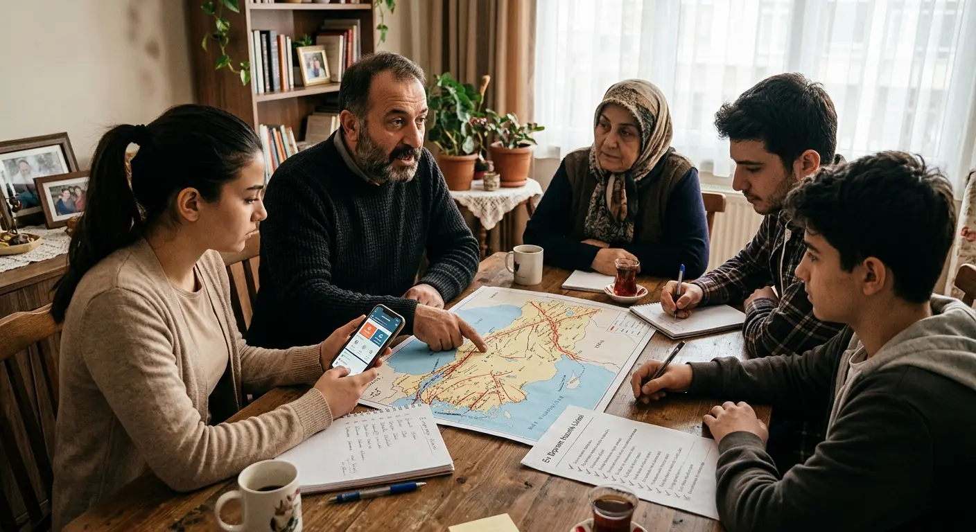 Aile deprem güvenlik planı