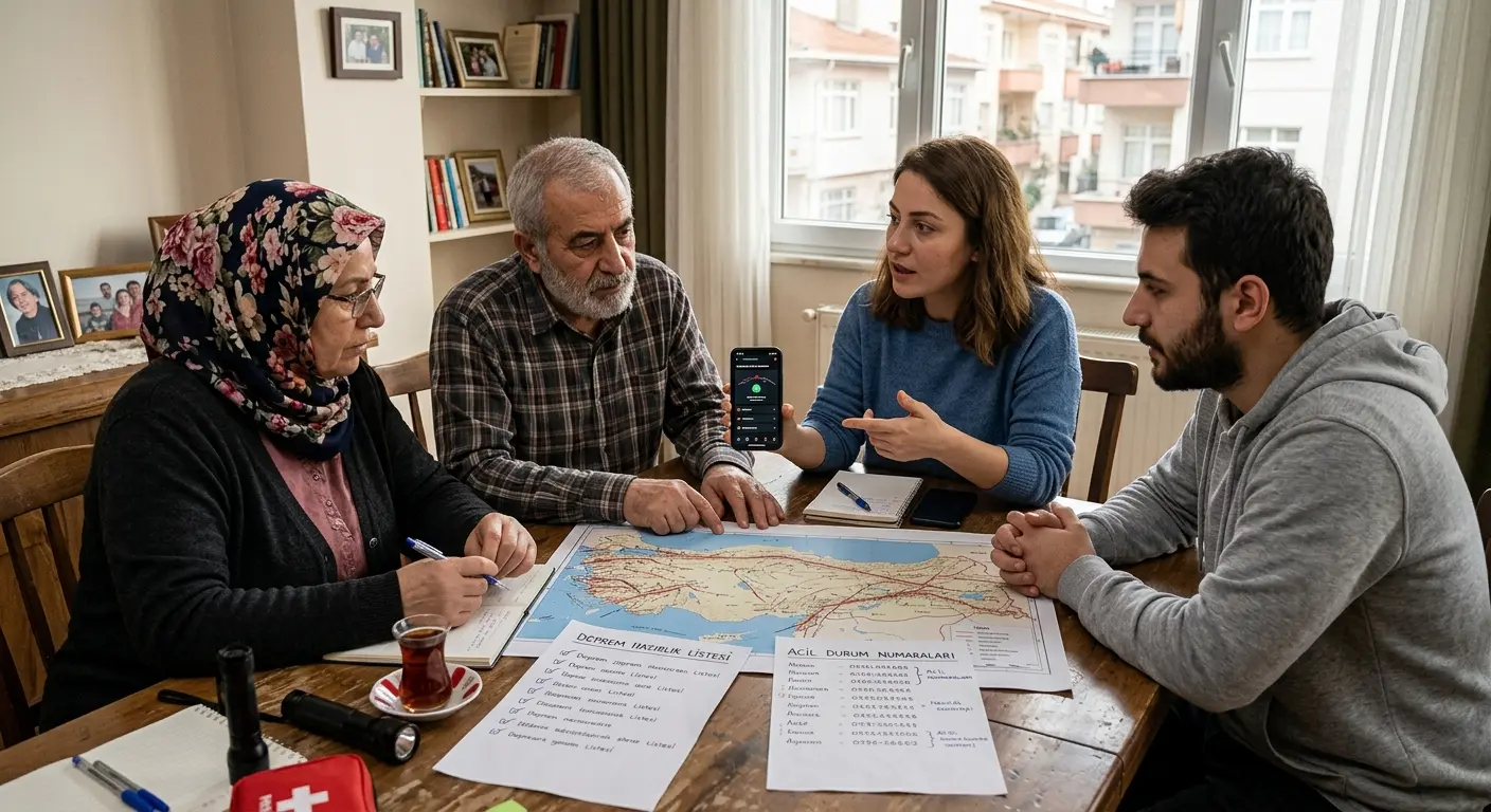 Aile deprem güvenlik planı