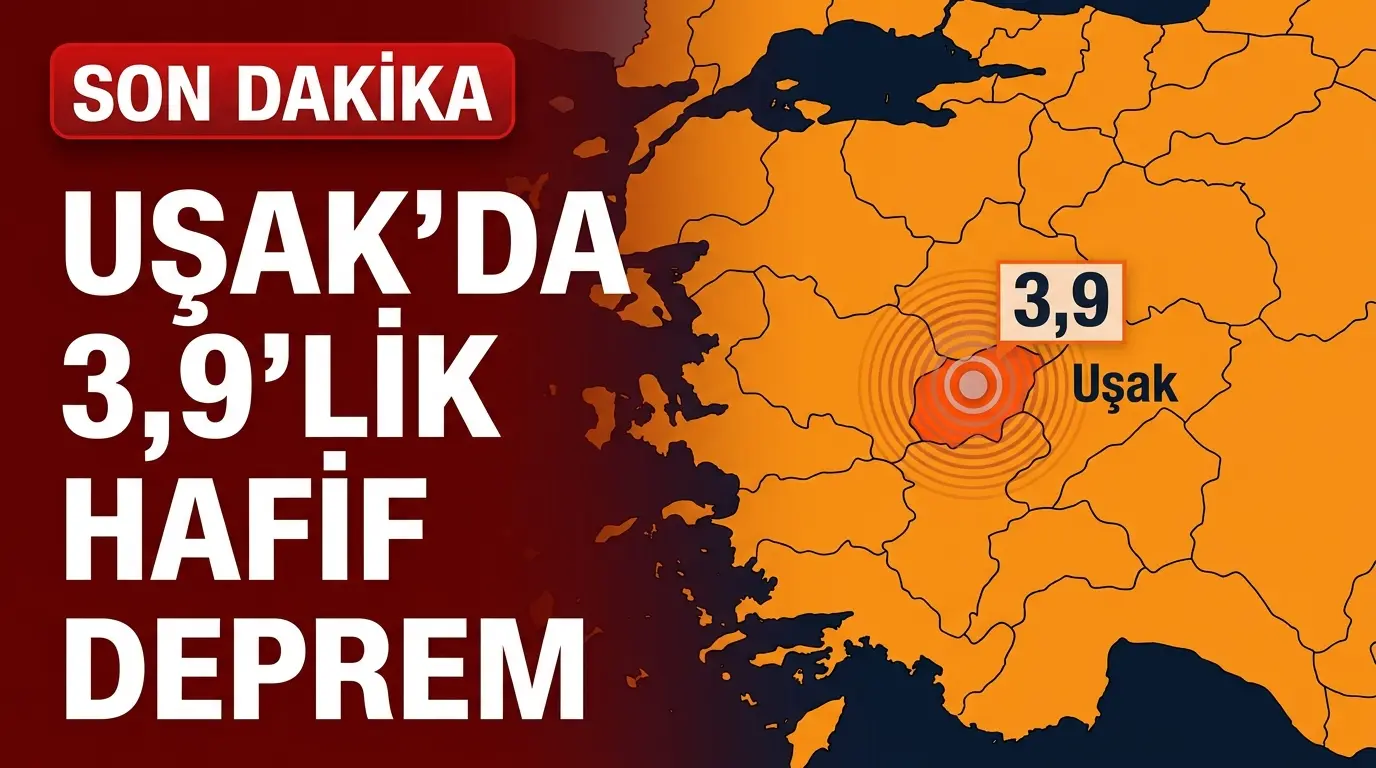 Uşak ve Denizli Sınırında Korkutan Sarsıntı: 3.9 Büyüklüğünde Deprem