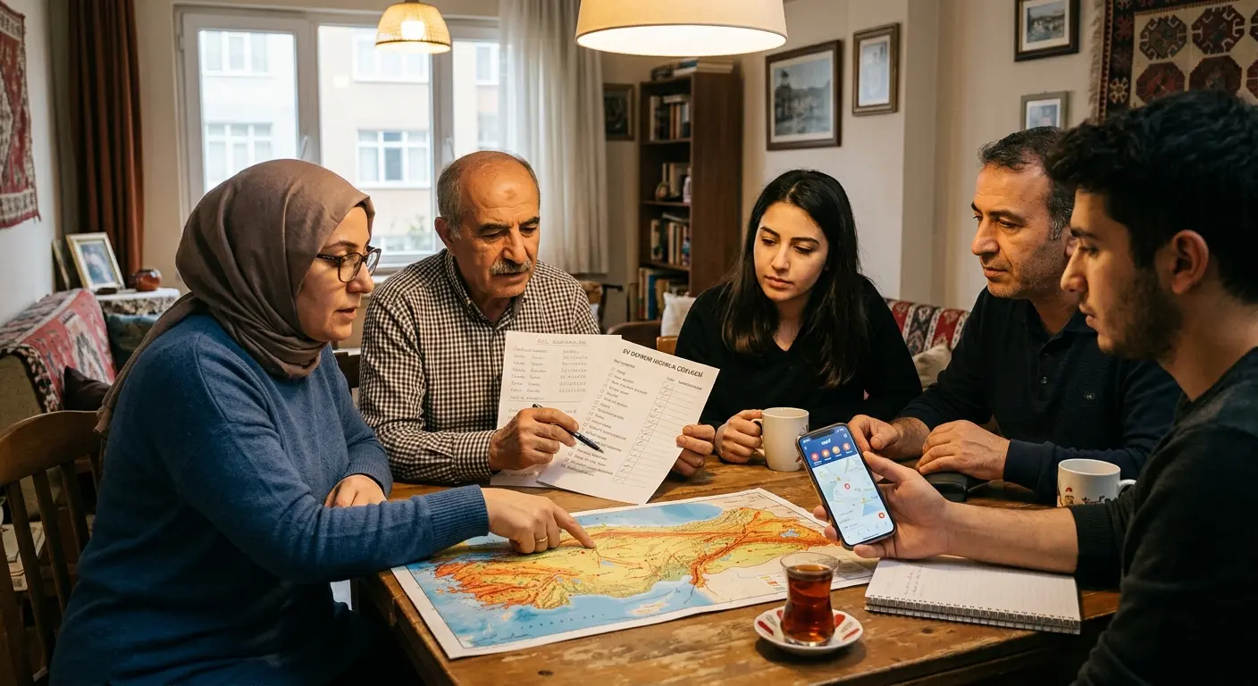 Aile deprem güvenlik planı