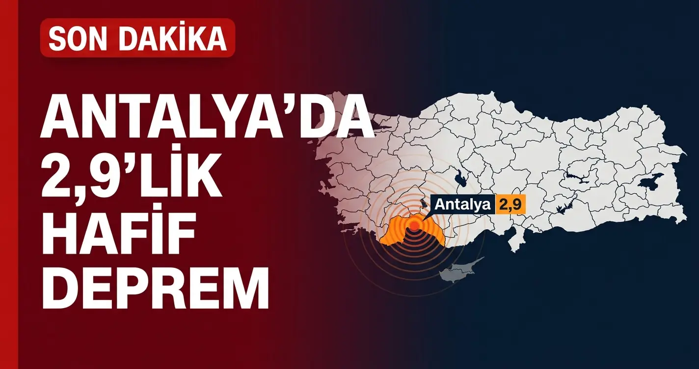 Antalya Depremi: 2.9 Büyüklüğünde Sarsıntı ve Bölge Analizi