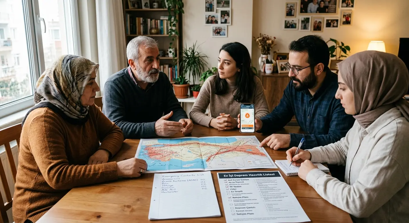 Aile deprem güvenlik planı
