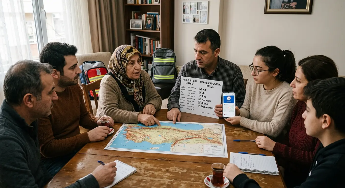 Aile deprem güvenlik planı