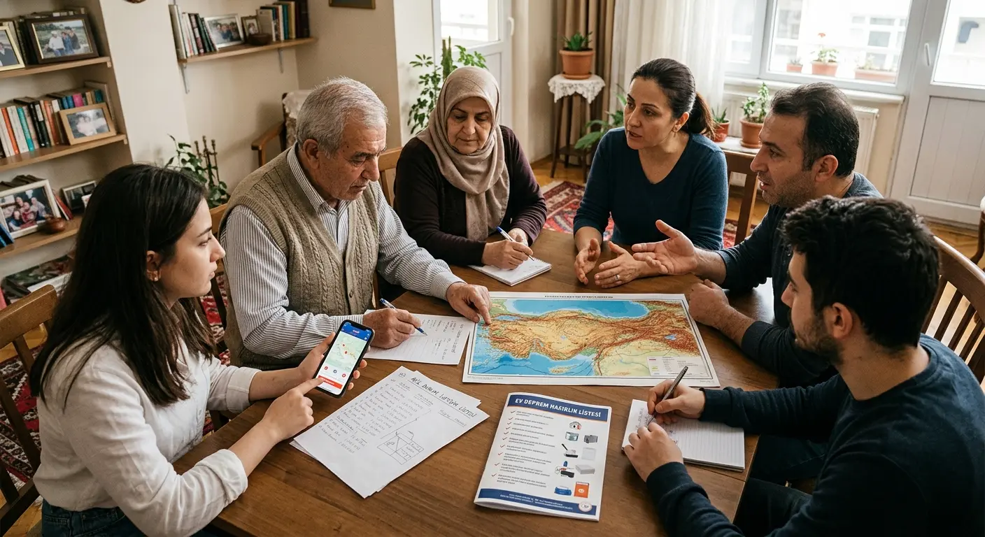 Aile deprem güvenlik planı