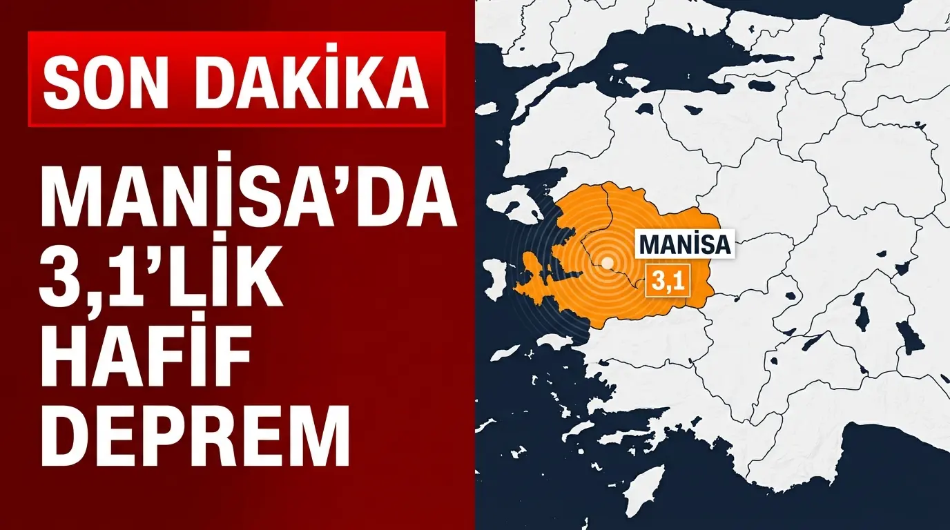 Manisa Bahçedere Deprem Haberi: 3.1 Büyüklüğünde Sarsıntı Kaydedildi