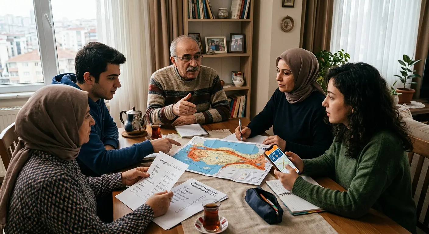 Aile deprem güvenlik planı