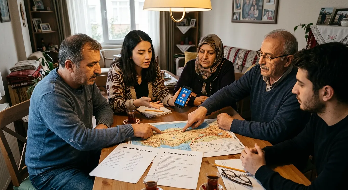 Aile deprem güvenlik planı