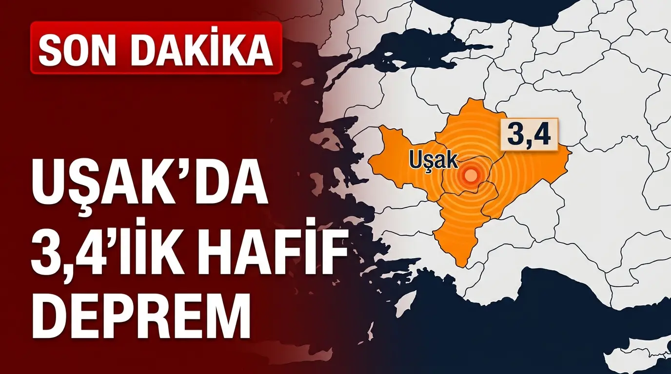 Uşak Deprem Haberi: Mahmutlu-Buldan'da 3.4 Büyüklüğünde Sarsıntı