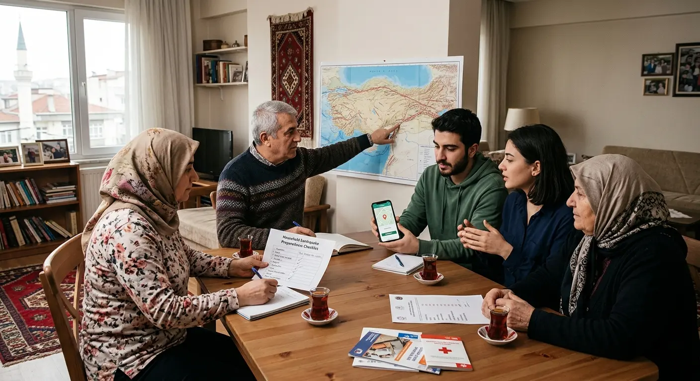 Aile deprem güvenlik planı