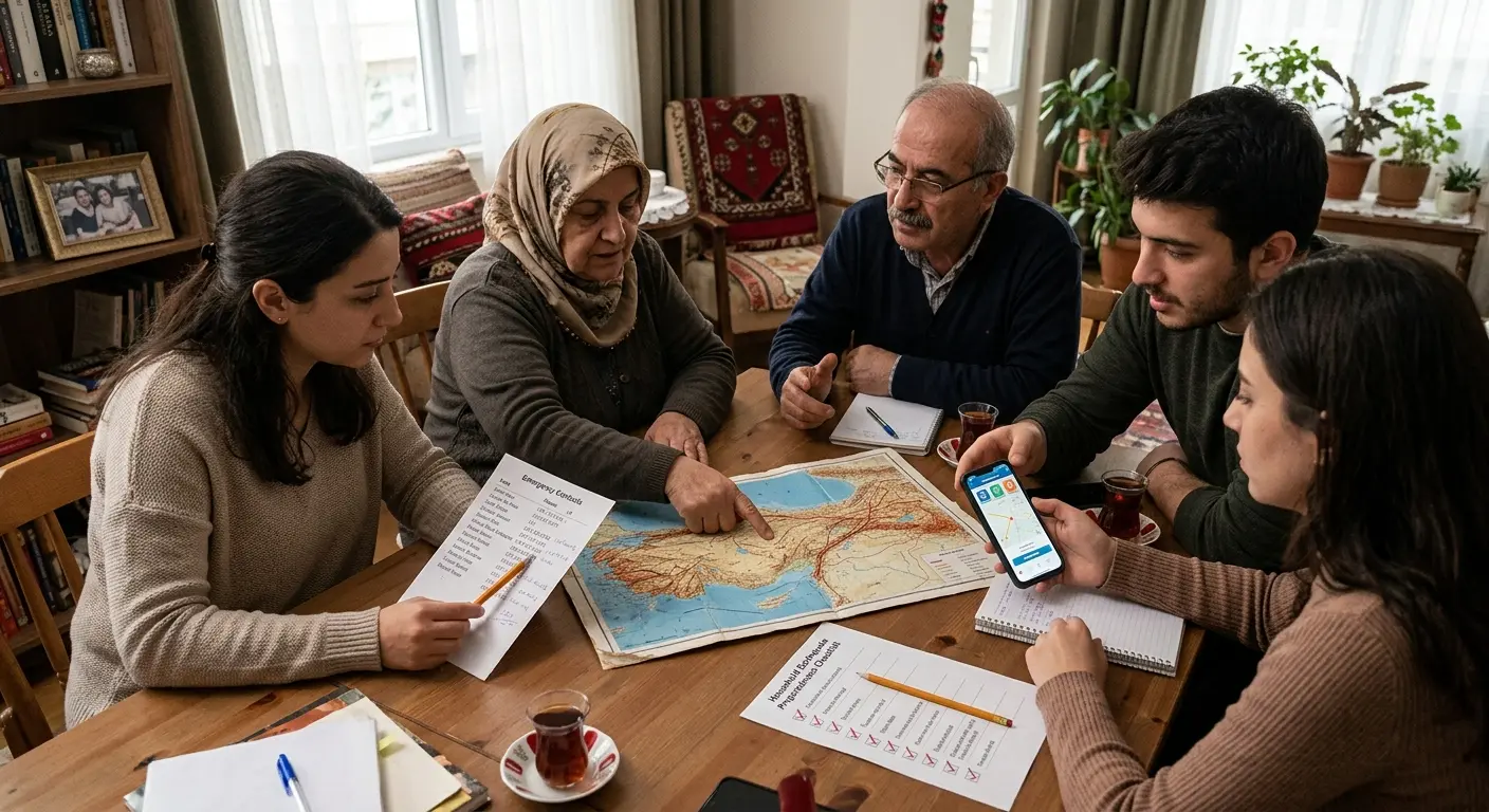 Aile deprem güvenlik planı