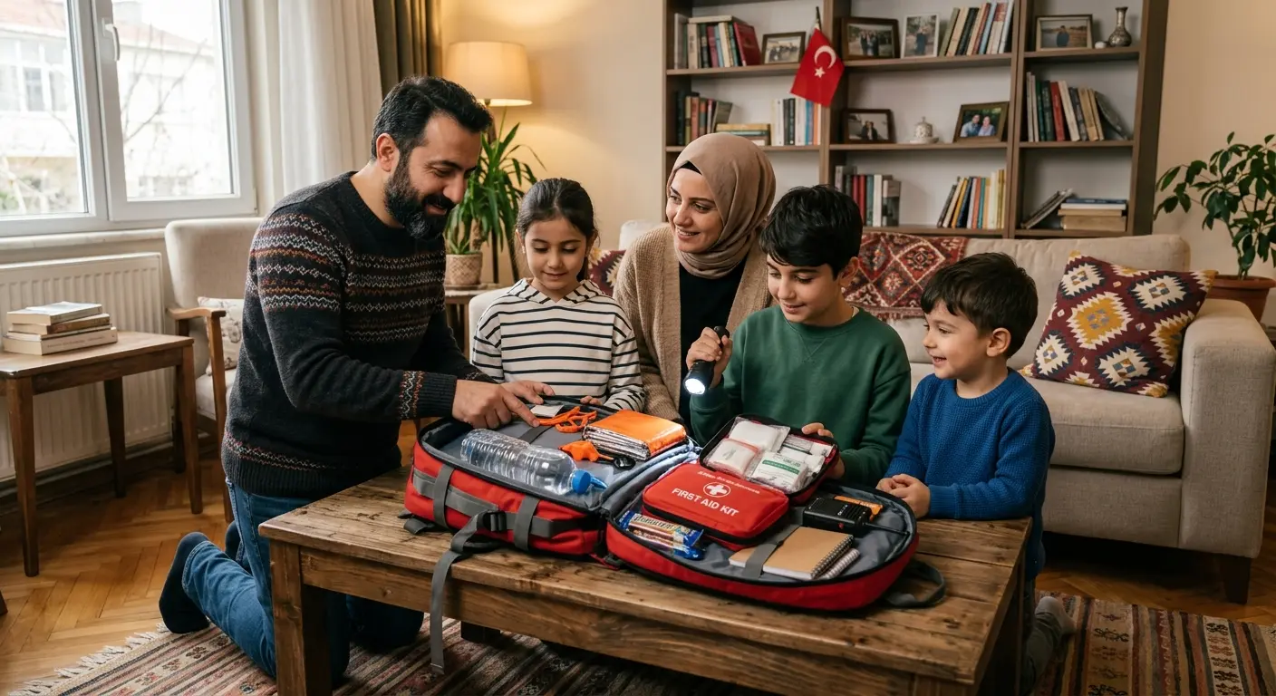 Depreme hazırlık çantası ve acil durum malzemeleri