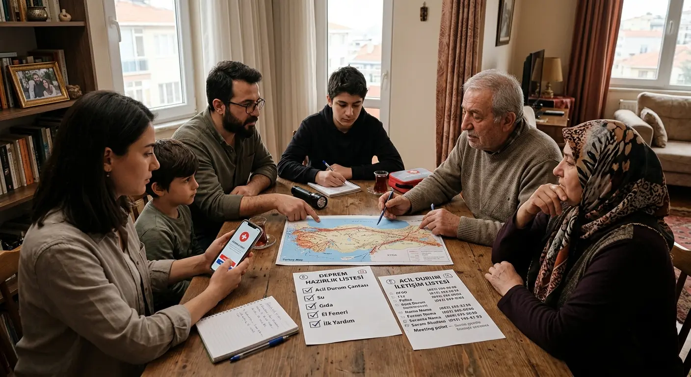 Aile deprem güvenlik planı