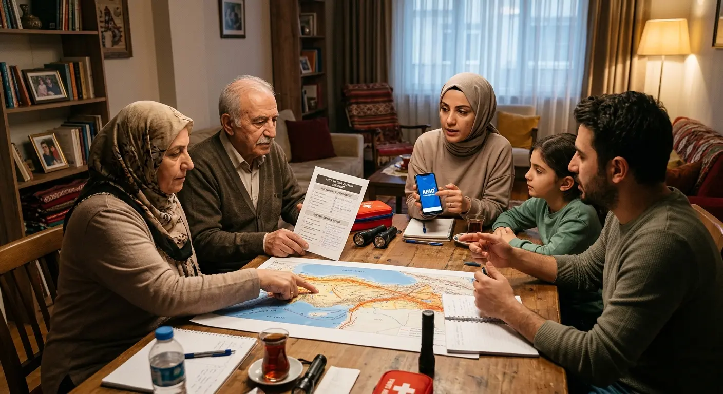 Aile deprem güvenlik planı