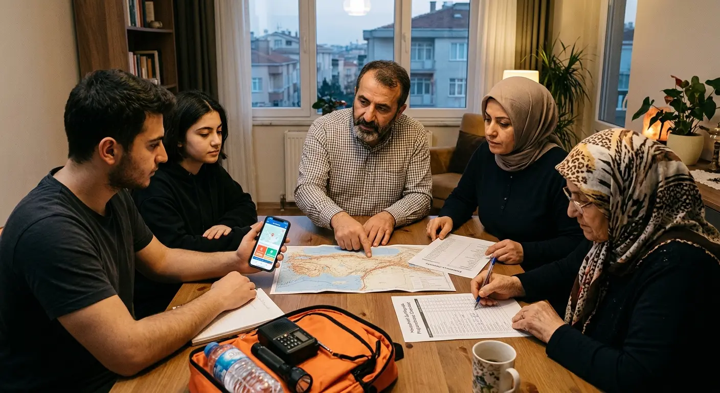 Aile deprem güvenlik planı