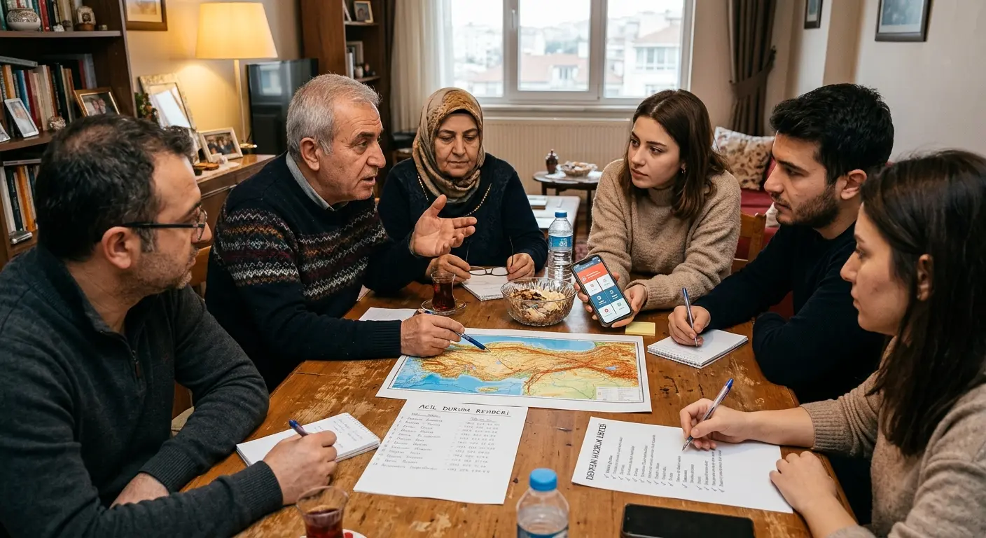 Aile deprem güvenlik planı