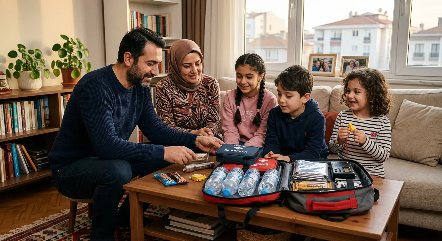 Depreme hazırlık çantası ve acil durum malzemeleri