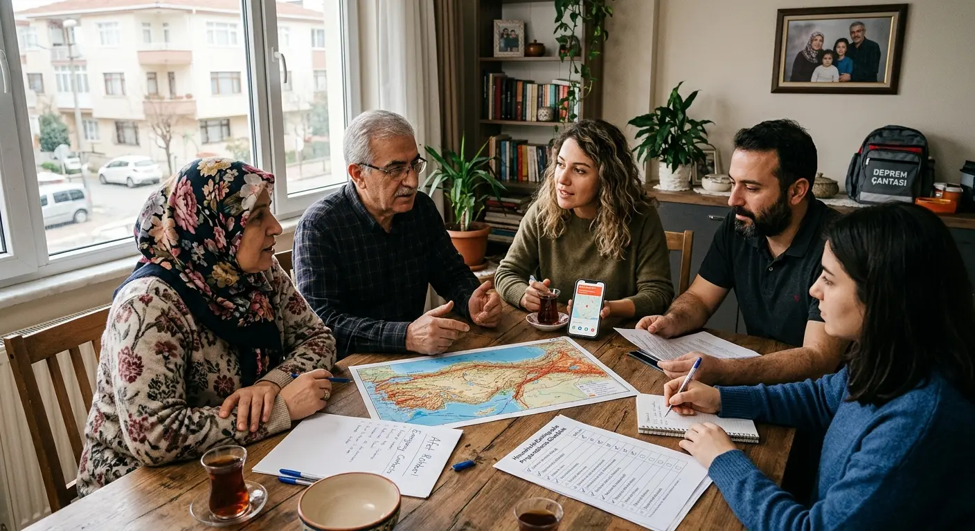 Aile deprem güvenlik planı