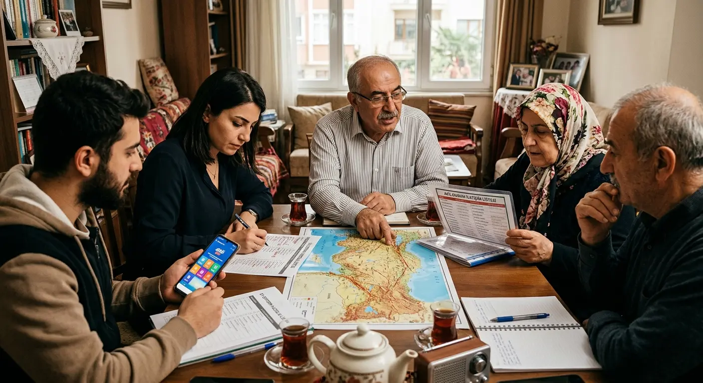 Aile deprem güvenlik planı