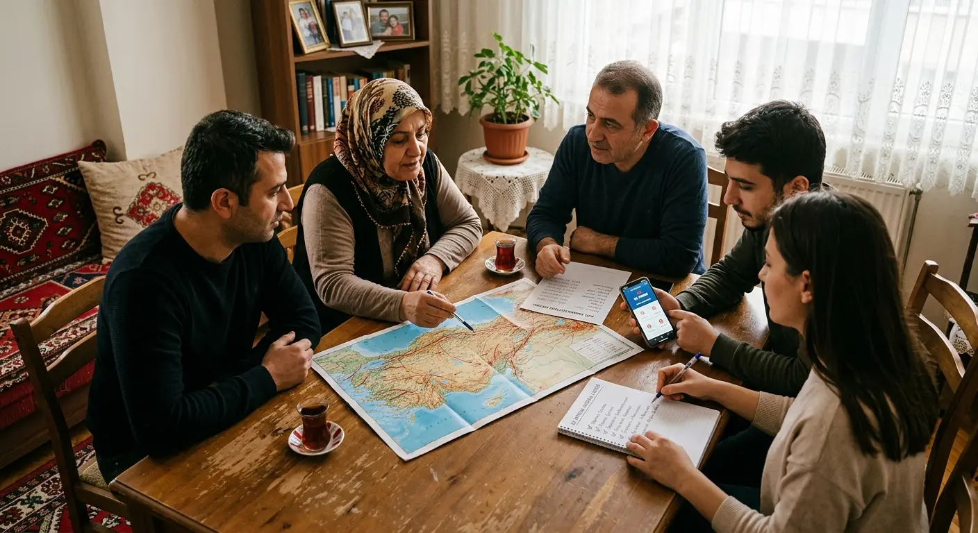 Aile deprem güvenlik planı