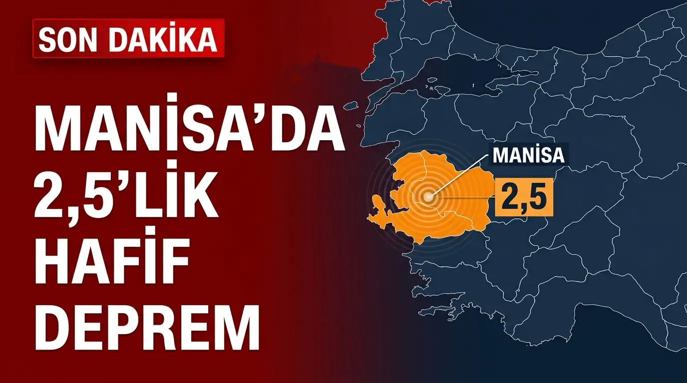 Manisa ve İzmir Sınırında Hareketlilik: 2.5 Büyüklüğünde Deprem
