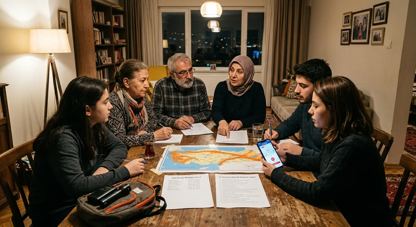 Aile deprem güvenlik planı