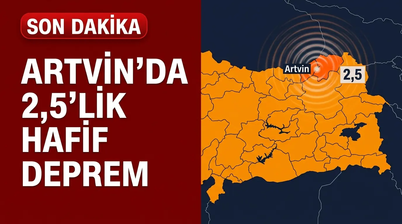 Artvin ve Erzurum Sınırında 2.5 Büyüklüğünde Deprem Meydana Geldi